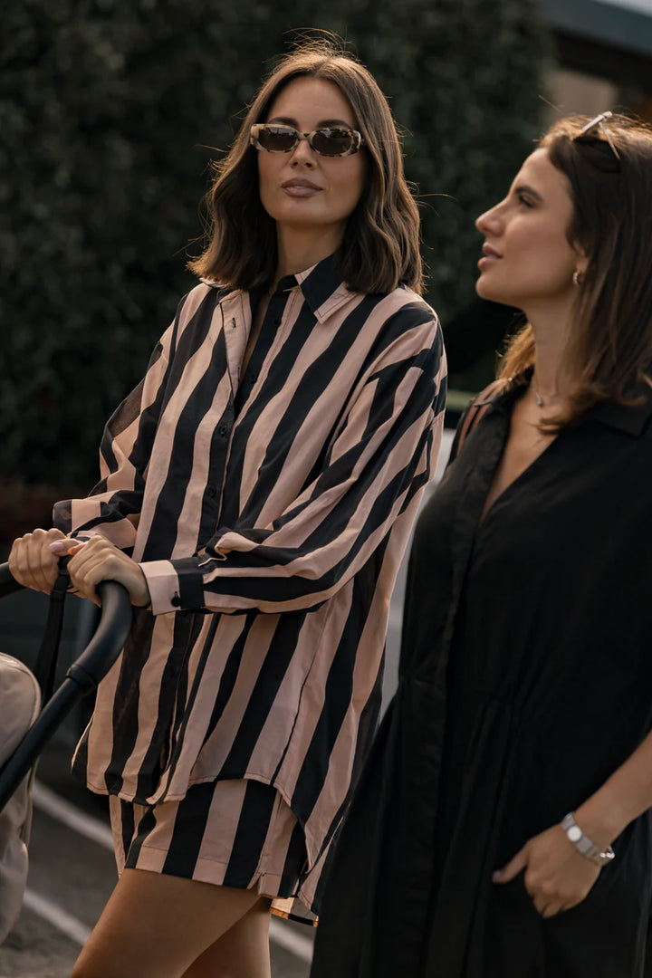 Pluto Shirt - Navy/Peach