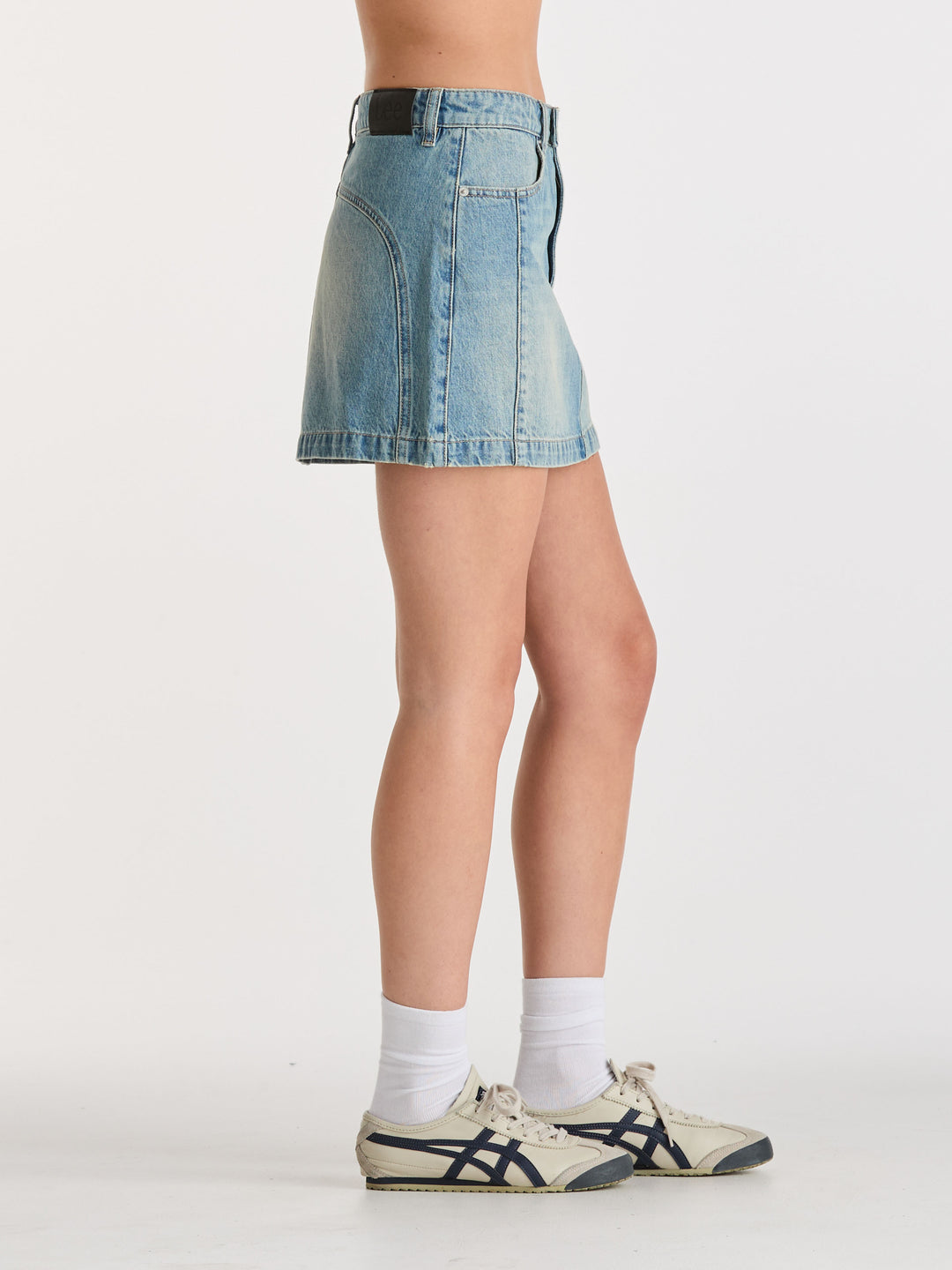 Moto Mini Skirt - Gasoline Blue