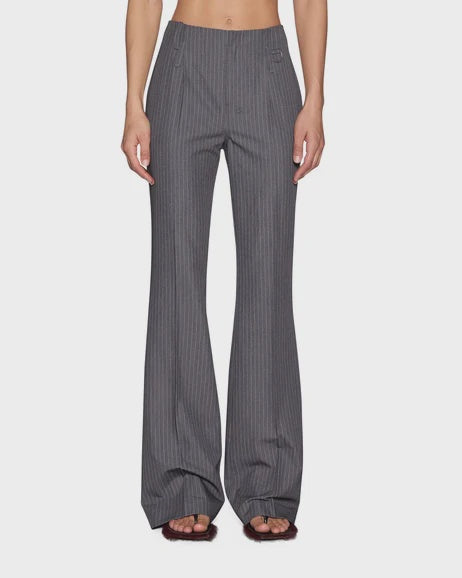 Soho Trouser - Grey Pinstripe