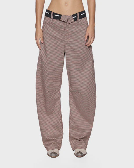 Barrel Trouser - Flip Houndstooth