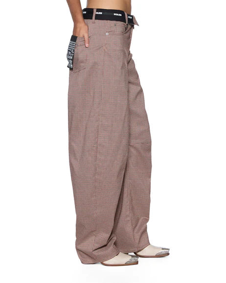 Barrel Trouser - Flip Houndstooth