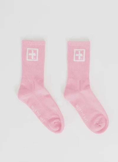 Cube Socks 2 Pack - Ballet/White