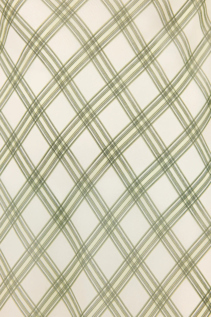Drifter Avocado Check Maxi Skirt