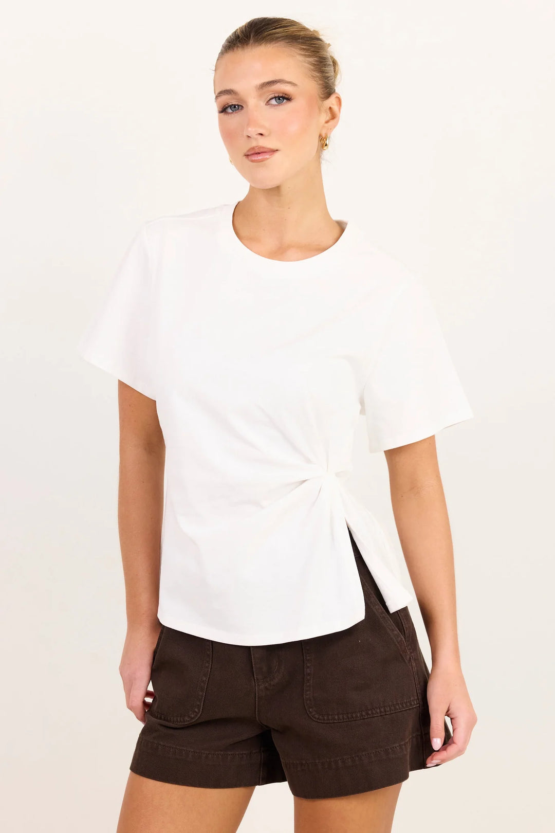 Rupture White Split Detail  Tee