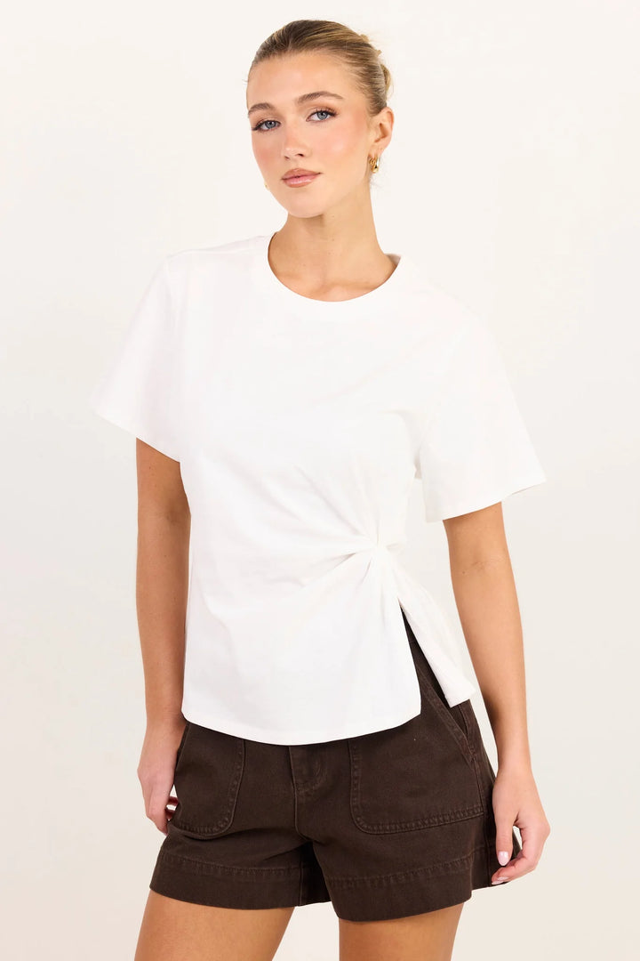 Rupture White Split Detail  Tee