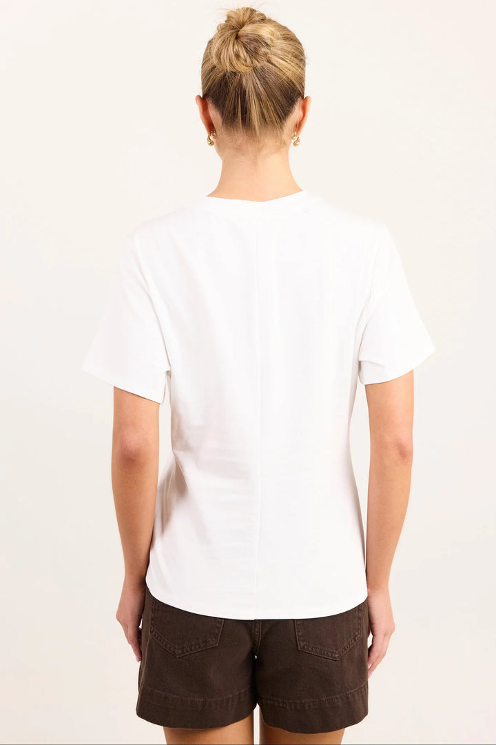 Rupture White Split Detail  Tee