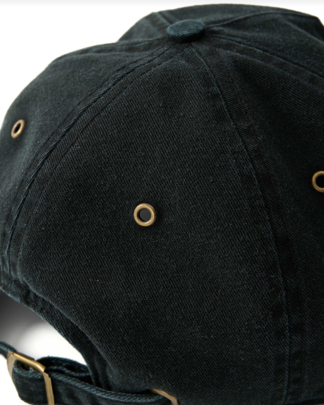 Address Text Relaxed Golfer Cap - Black