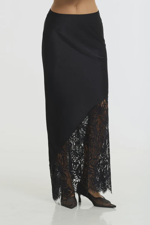 Softly Spoken Skirt - Black Lace