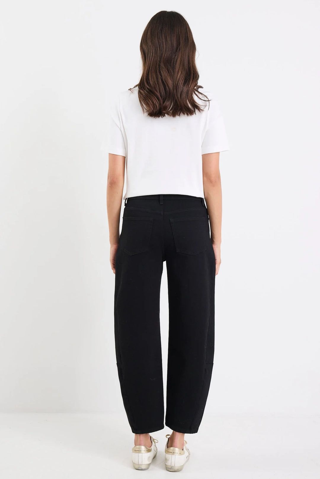 Graduate Jet Black Stretch Barrel Jeans