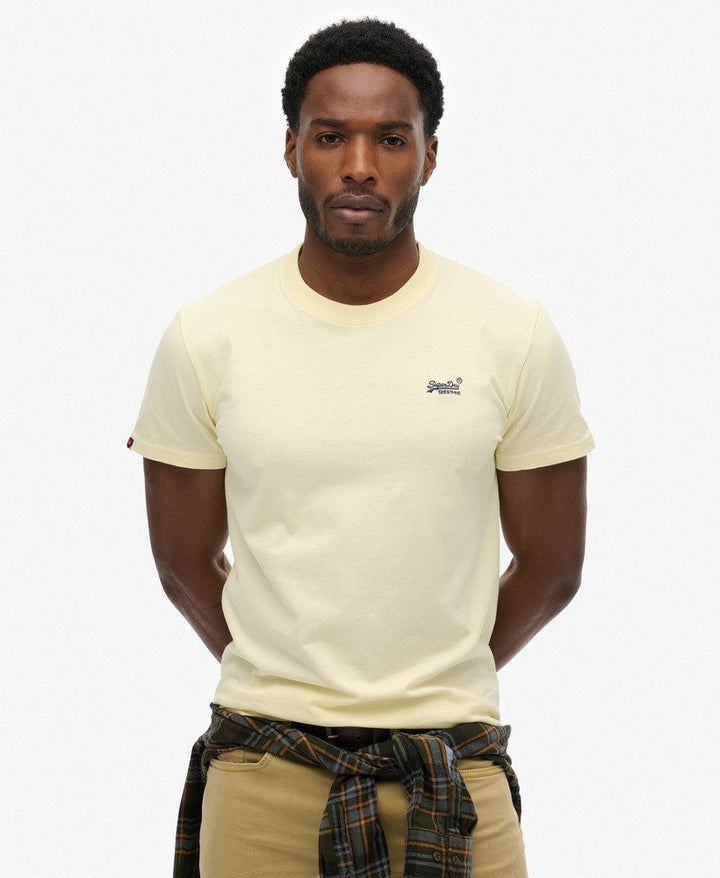 Essential Logo T-Shirt - Pastel Yellow/Navy