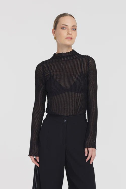 A Little Bit More Top - Black - Chillis & More NZ