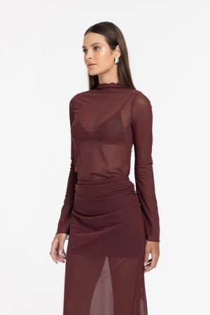 A Little Bit More Top - Maroon - Chillis & More NZ