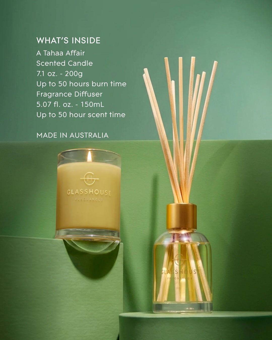A Tahaa Affair 200g Candle + 150ml Fragrance Diffuser X26 - Chillis & More NZ