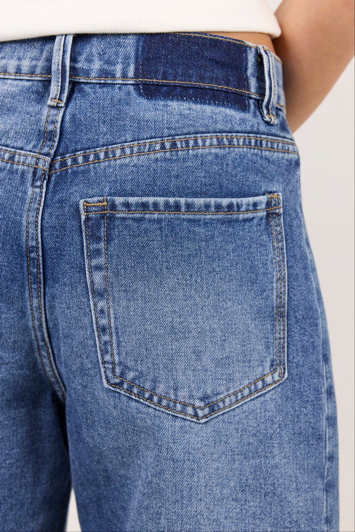 Academy Deep Blue Denim Barrel Shorts - Chillis & More NZ