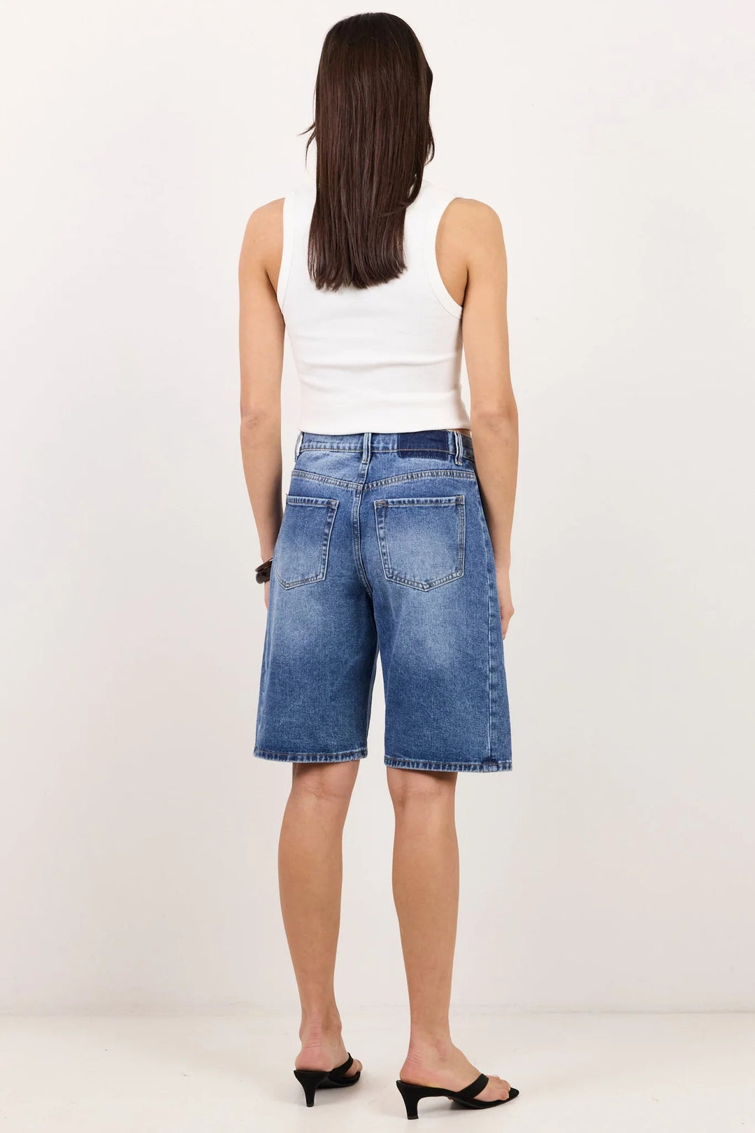 Academy Deep Blue Denim Barrel Shorts - Chillis & More NZ