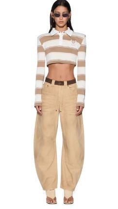 Academy LS Polo Shirt - Tan Stripe - Chillis & More NZ