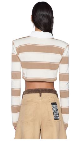 Academy LS Polo Shirt - Tan Stripe - Chillis & More NZ