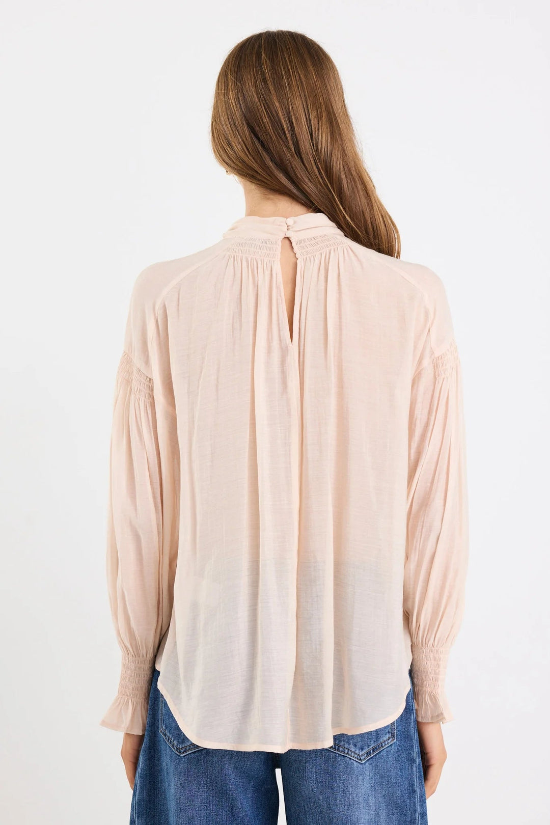 Adapt Vanilla Shirred Long Sleeve Top - Chillis & More NZ