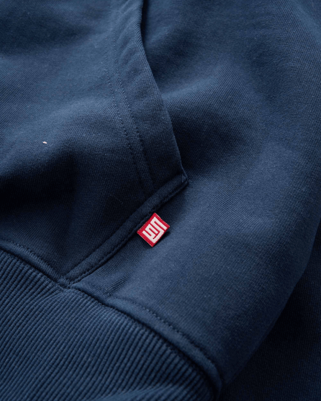Address Text Pullover Hoodie - Navy - Chillis & More NZ