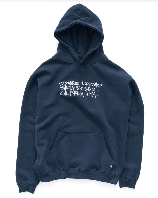 Address Text Pullover Hoodie - Navy - Chillis & More NZ