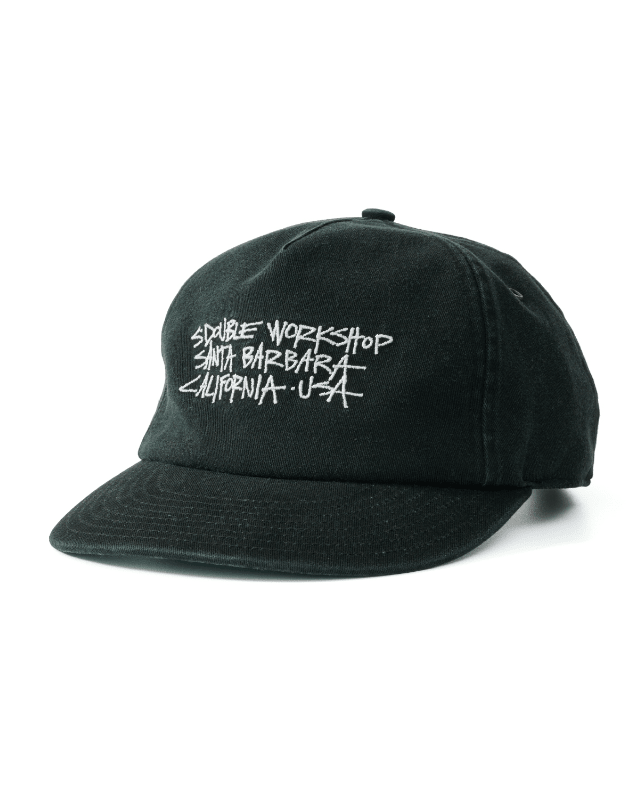 Address Text Relaxed Golfer Cap - Black - Chillis & More NZ