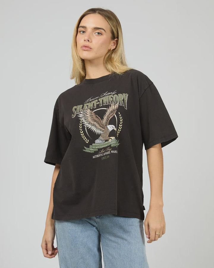 Airborne Tee - Washed Black - Chillis & More NZ