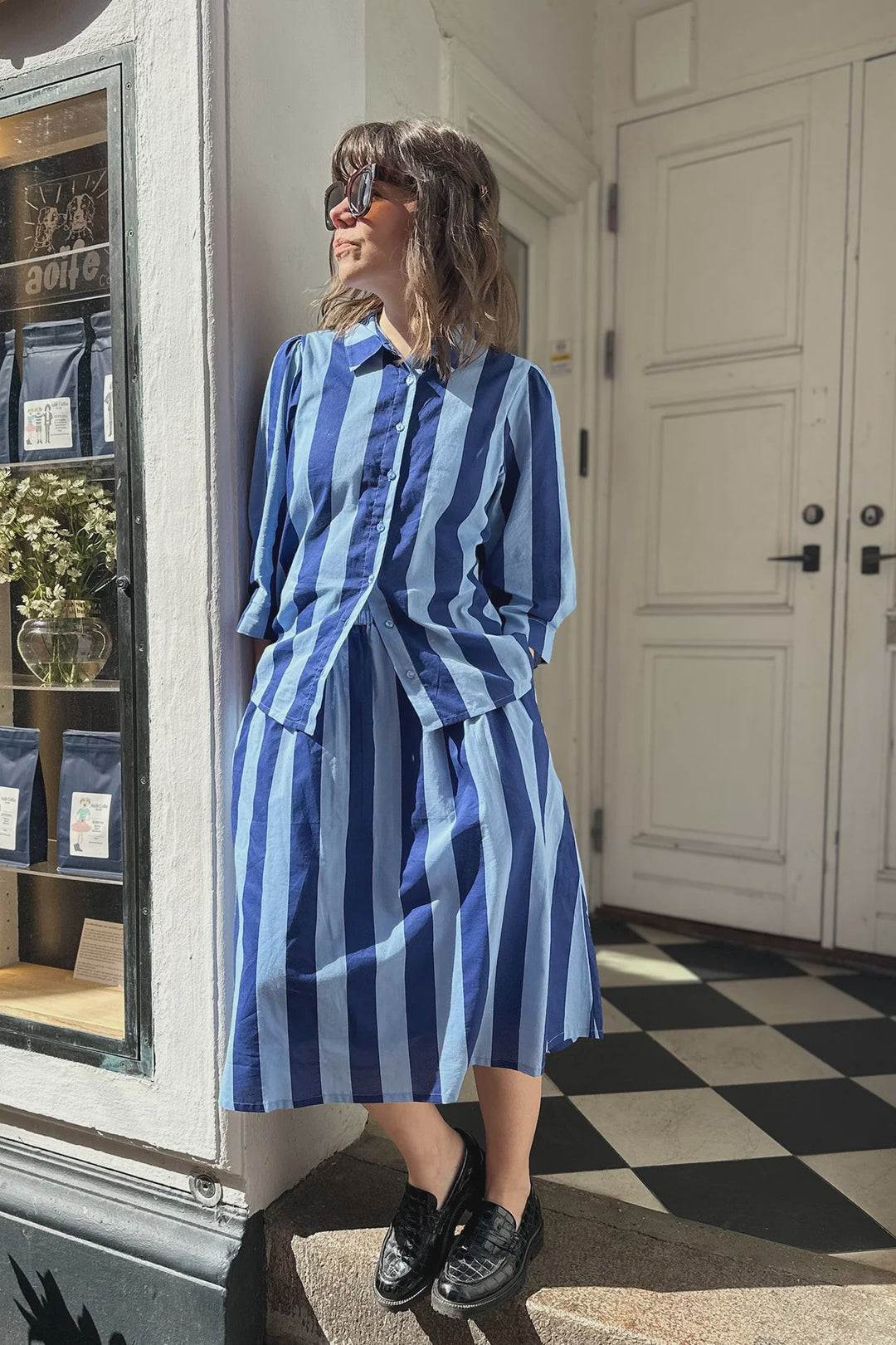 Akane LL Midi Skirt in Blue - Chillis & More NZ