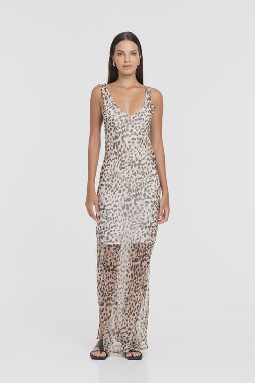 Alexandria Dress - Leopard Print - Chillis & More NZ