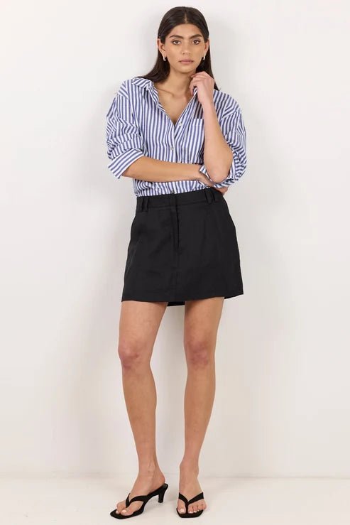 Alignment Black Linen Mini Skort - Chillis & More NZ