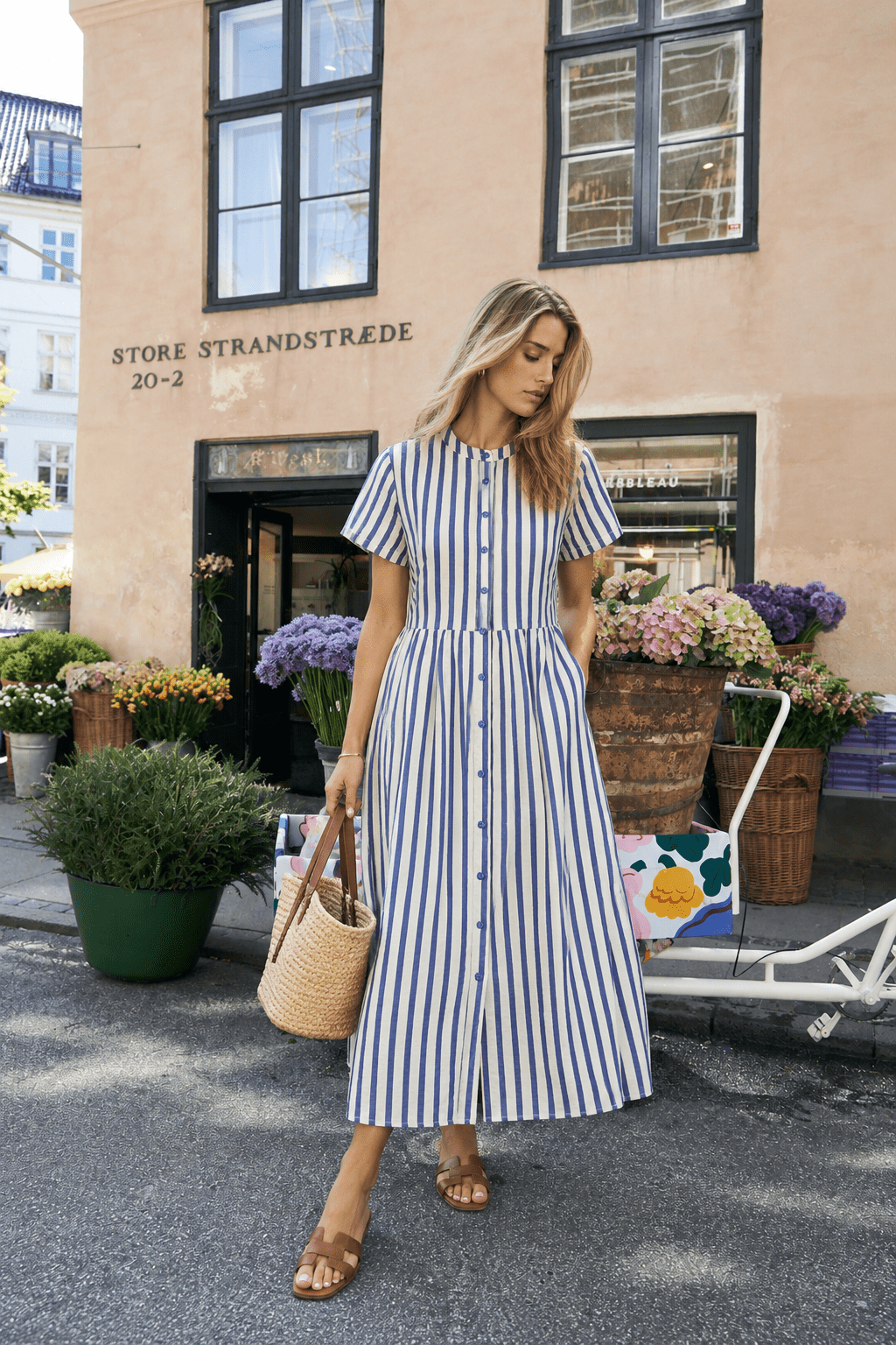AliyaLL Maxi Dress SS - Blue - Chillis & More NZ