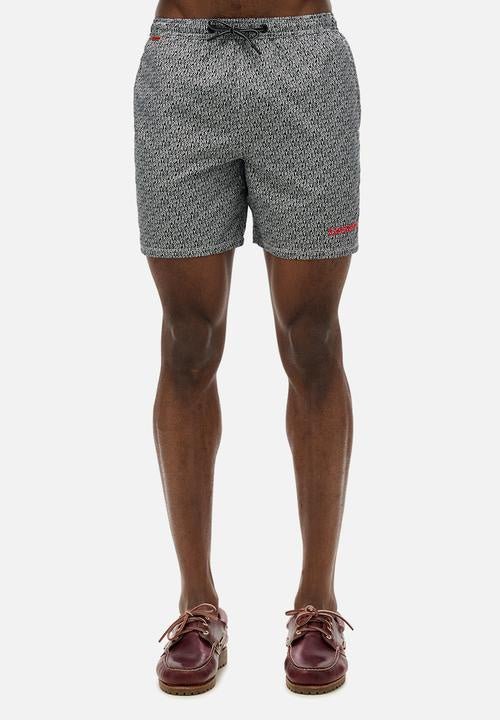 AOP 17 Swim Short - Black White - Chillis & More NZ