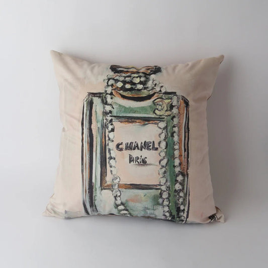 Art Cushion Velvet Chanel/Pearls - Chillis & More NZ