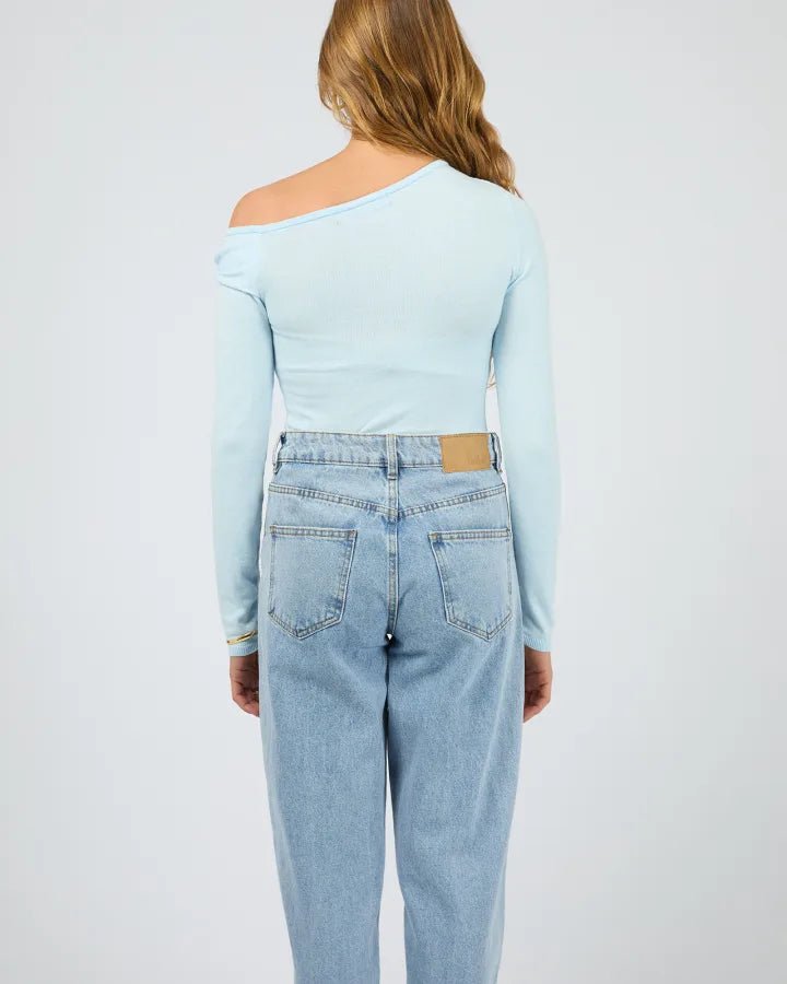 Ashton Knit Layered L/S Top - Light Blue - Chillis & More NZ
