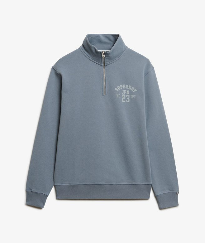 Athletic Ess Half Zip - Flint Stone Blue Grey - Chillis & More NZ