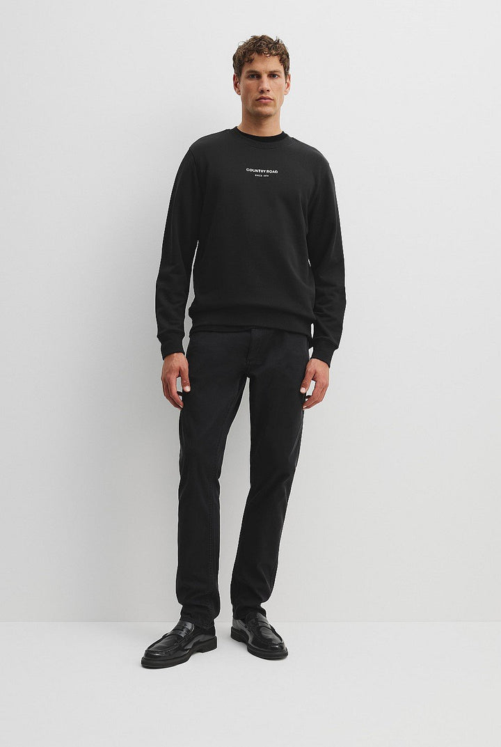 Australian Cotton Modern Logo Sweat - Black - Chillis & More NZ