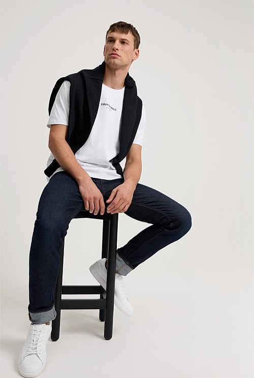 Australian Cotton Modern Logo T-Shirt - White - Chillis & More NZ