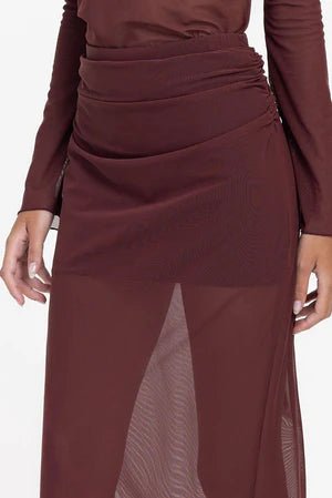 Avelina Skirt - Maroon - Chillis & More NZ