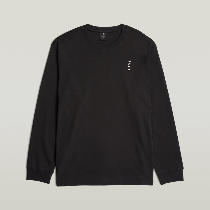 Back Embro Text Loose R T L/S - Black - Chillis & More NZ