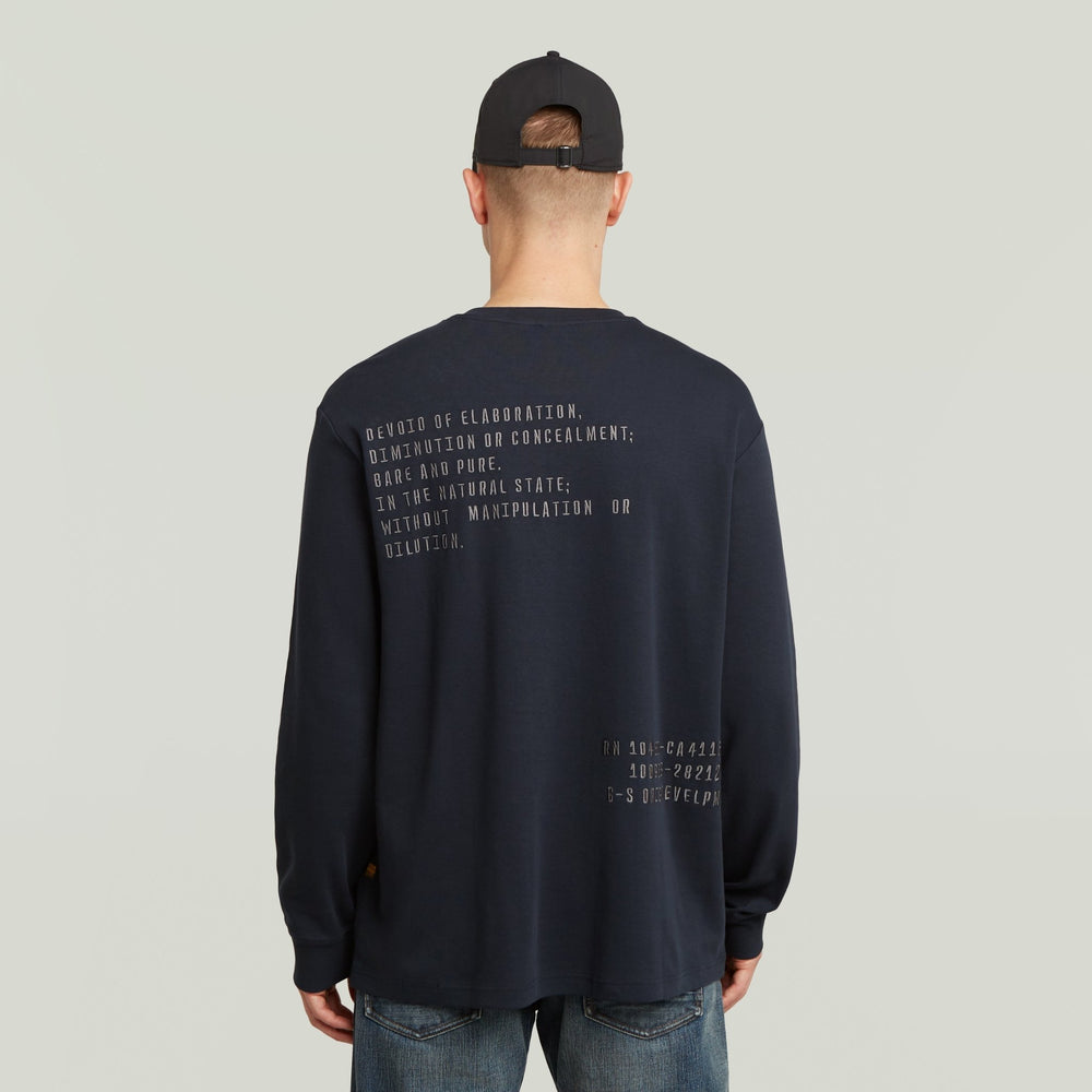Back Embro Text Loose R T L/S - Salute - Chillis & More NZ