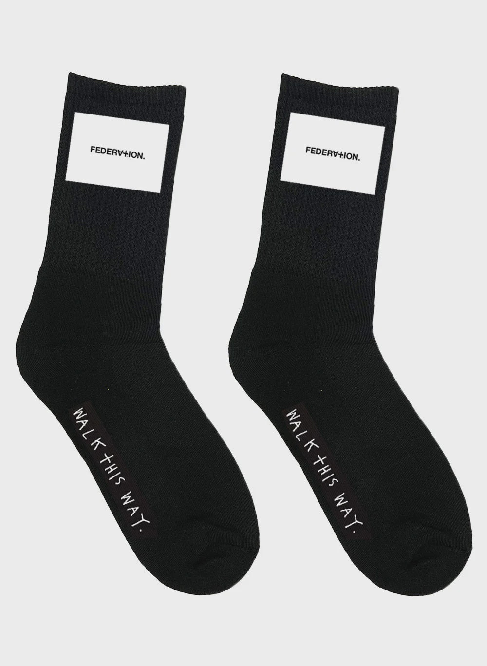 Badge Socks 2 Pack - Black/White - Chillis & More NZ
