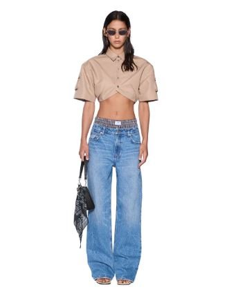 Barker Crop SS Shirt - Tan - Chillis & More NZ