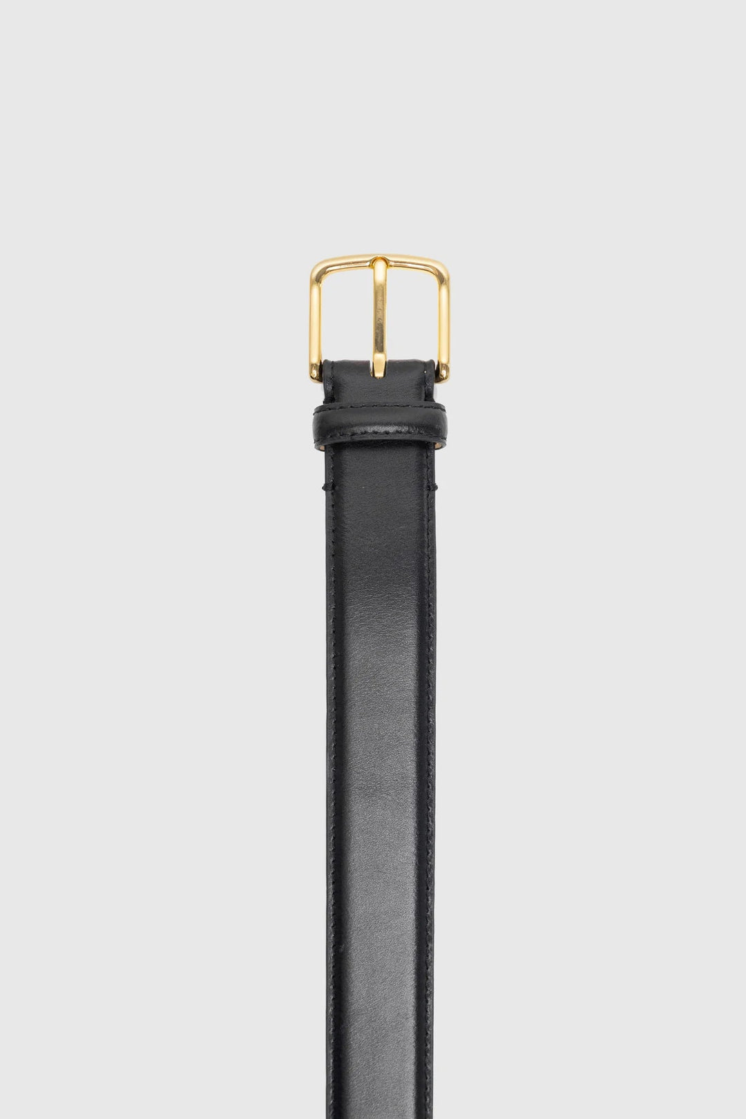 Belle Black Leather Gold Buckle Belt - Black - Chillis & More NZ
