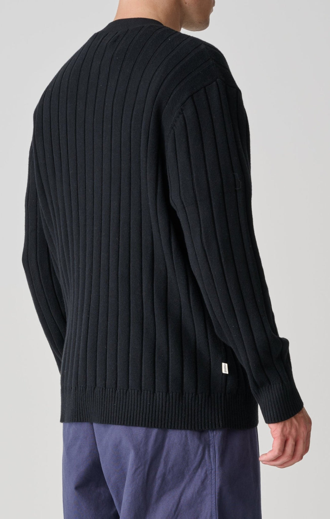 Big Rib Knit Cardigan - Black - Chillis & More NZ