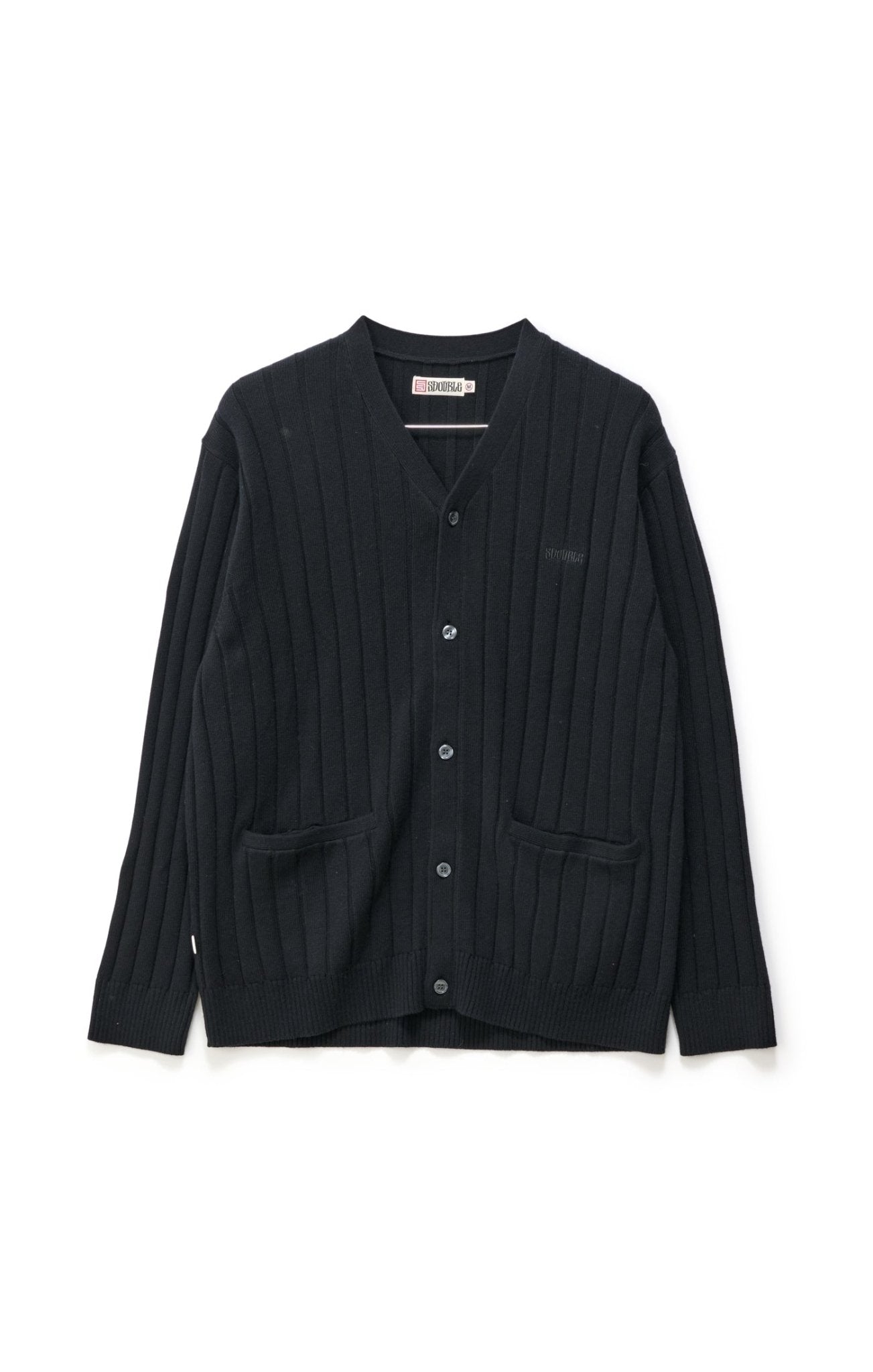 Big Rib Knit Cardigan - Black - Chillis & More NZ
