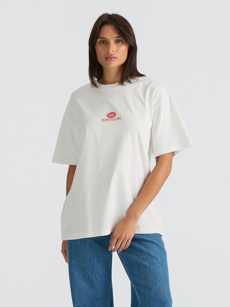 Billboard Baggy Tee - Optic White - Chillis & More NZ