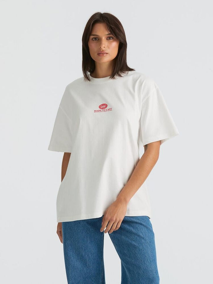 Billboard Baggy Tee - Optic White - Chillis & More NZ