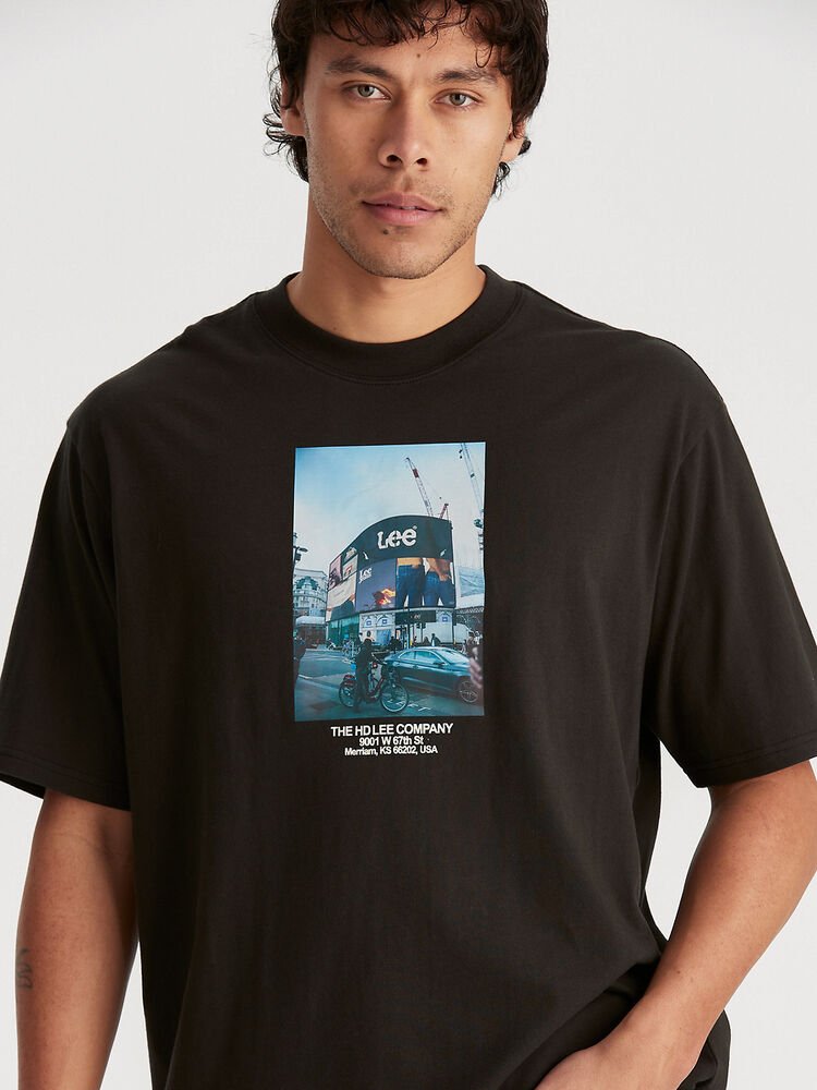 Billboards Baggy Tee - Worn Black - Chillis & More NZ