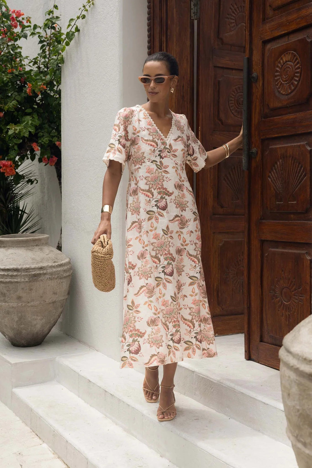 Bohemian Rose Midi Dress - Chillis & More NZ