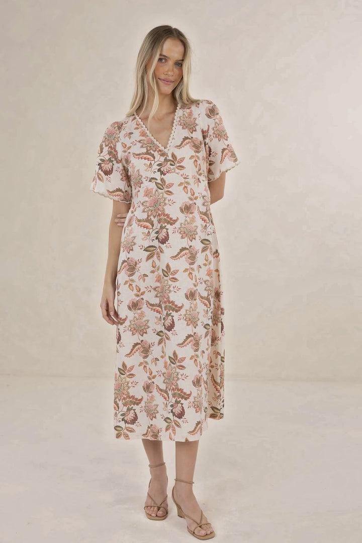 Bohemian Rose Midi Dress - Chillis & More NZ