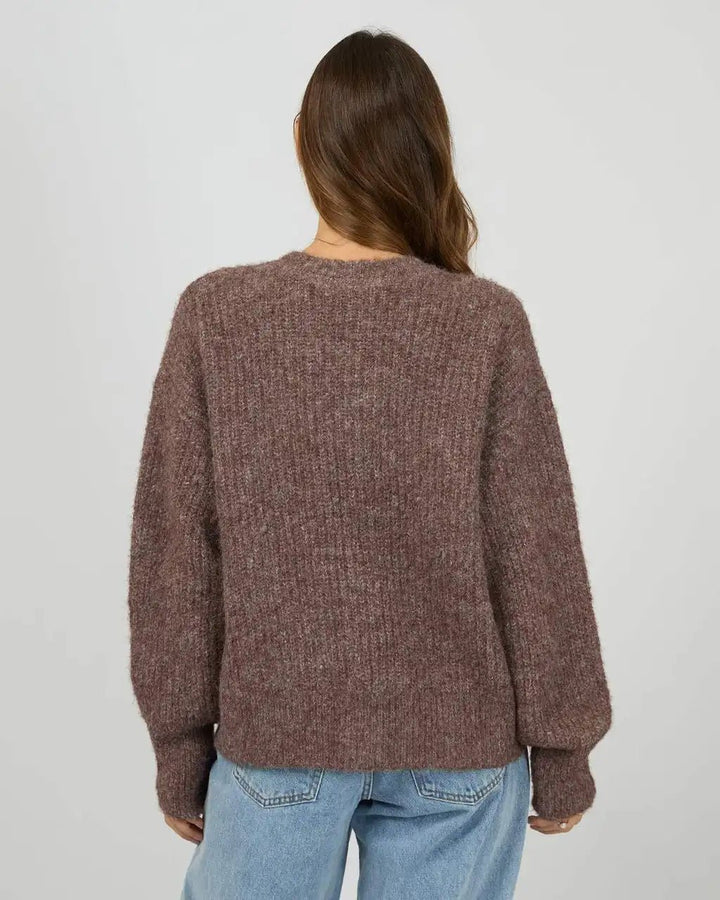 Bonni Knit Cardigan - Cherry - Chillis & More NZ